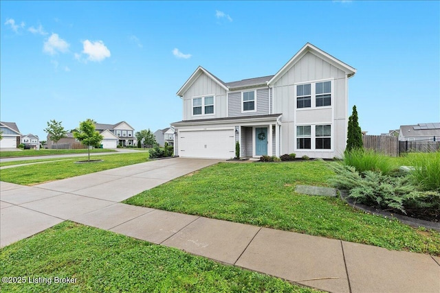 102 Limestone Ct, Shepherdsville, KY 40165 - traditional-style home with board and batten siding, an attached garage, and concrete driveway