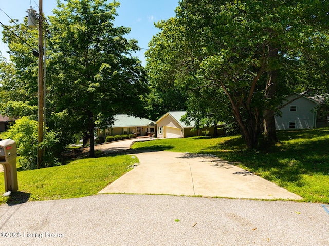 94 Tarnwood Dr, Brandenburg, KY 40108 - view of front of property featuring concrete driveway and a front lawn
