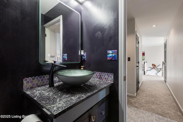 6820 Grandfield Rd, Louisville, KY 40258 - bathroom with baseboards and vanity