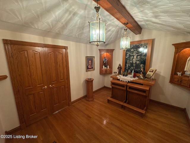 5309 Bardstown Rd, Springfield, KY 40069 - office space featuring wood finished floors and a chandelier