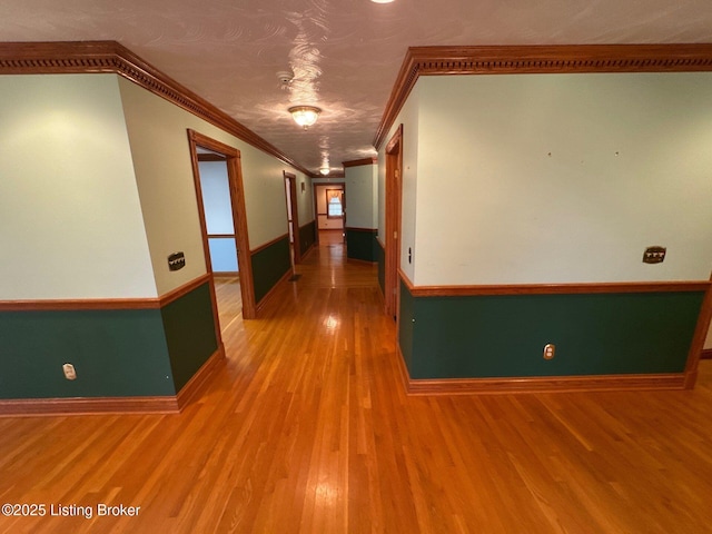 5309 Bardstown Rd, Springfield, KY 40069 - corridor featuring crown molding and wood finished floors