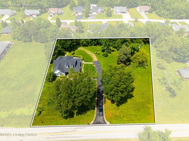 966 Lawrence St, Brandenburg, KY 40108 - aerial view of residential area featuring property boundaries highlighted