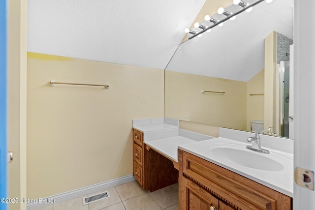 966 Lawrence St, Brandenburg, KY 40108 - full bath featuring vanity, tile patterned flooring, toilet, and a shower