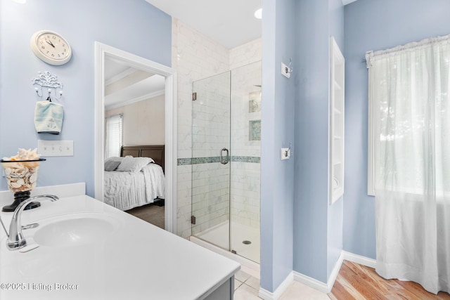 966 Lawrence St, Brandenburg, KY 40108 - ensuite bathroom featuring a stall shower and vanity