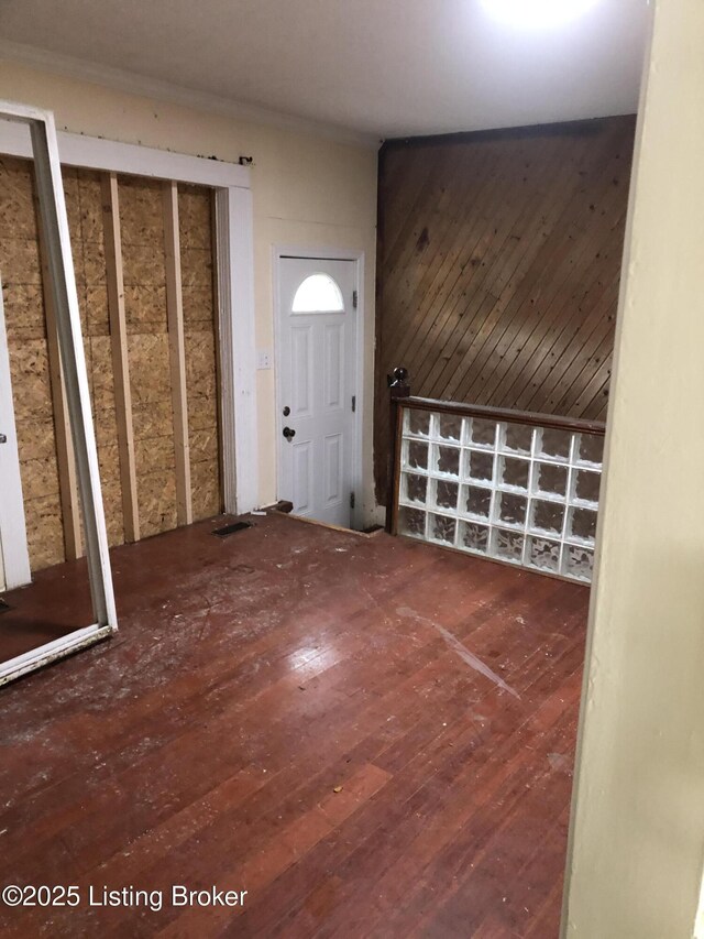 5902 Pageant Way, Louisville, KY 40214 - entryway featuring wood-type flooring and wood walls