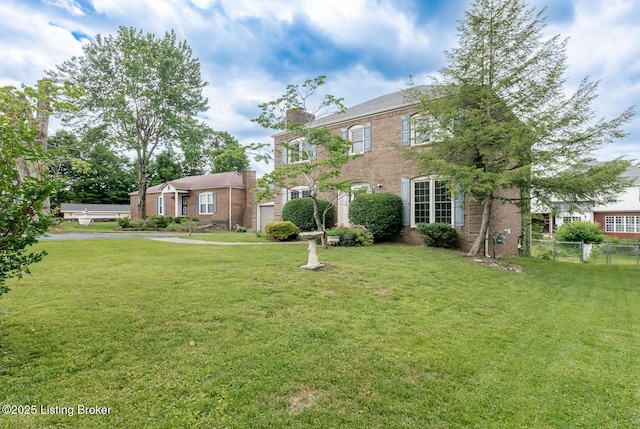 7212 Peppermill Ct, Louisville, KY 40228 - colonial inspired home with a chimney and brick siding