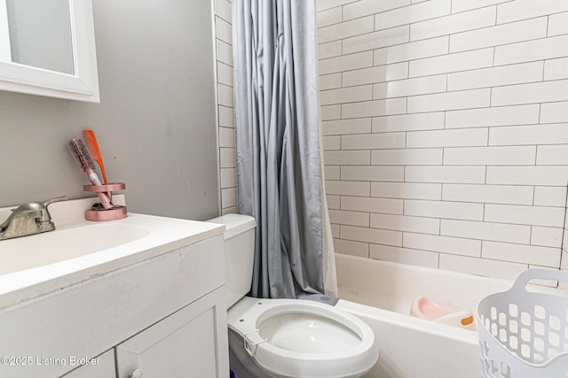 1225 Bicknell Ave, Louisville, KY 40215 - bathroom with toilet, shower / tub combo, and vanity