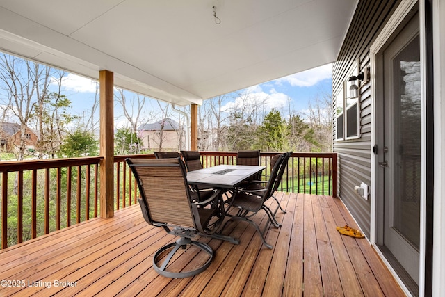 18001 Teton Ridge Ct, Louisville, KY 40245 - wooden terrace featuring outdoor dining space