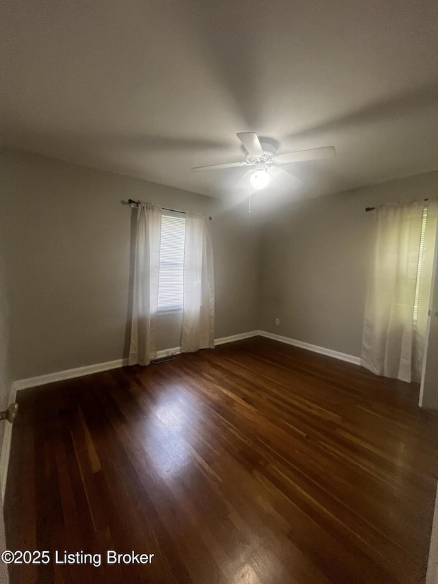 533 Lee Rd, Elizabethtown, KY 42701 - spare room with ceiling fan and dark wood-style floors