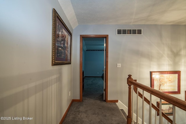 17 Bittersweet Pl, Brandenburg, KY 40108 - hall featuring carpet, an upstairs landing, baseboards, and a textured ceiling