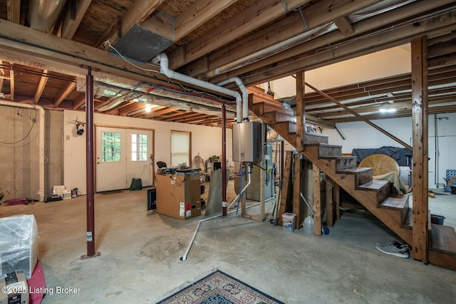 17 Bittersweet Pl, Brandenburg, KY 40108 - basement featuring stairway and tankless water heater