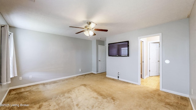 134 Wood Duck Ct, Shepherdsville, KY 40165 - unfurnished bedroom featuring carpet floors, baseboards, and ceiling fan