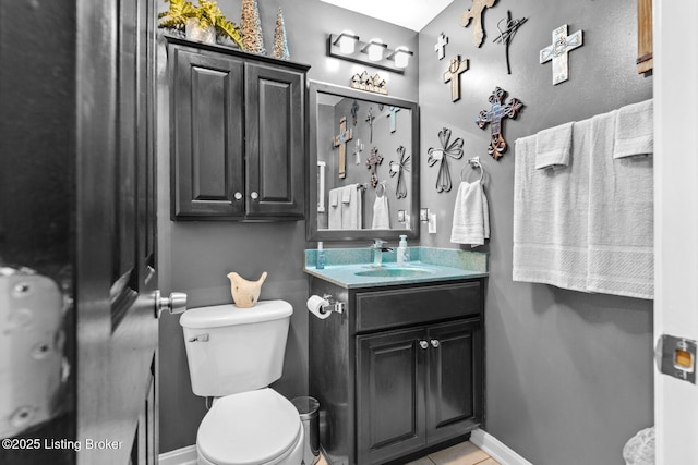 2327 Highgrove Rd, Coxs Creek, KY 40013 - bathroom with vanity, toilet, tile patterned floors, and baseboards