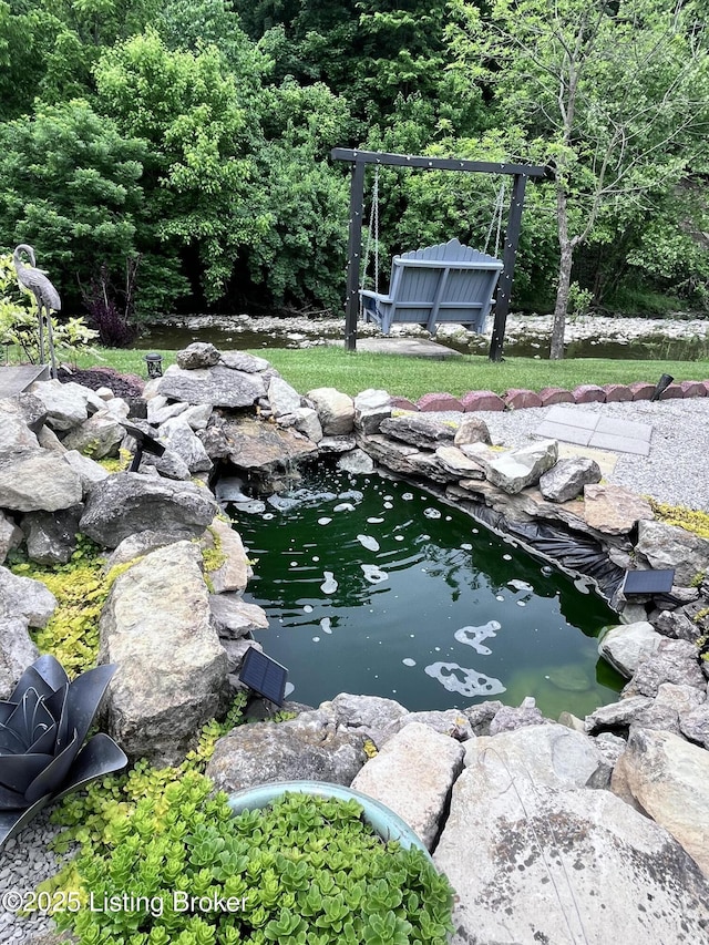 2327 Highgrove Rd, Coxs Creek, KY 40013 - exterior view of a small pond