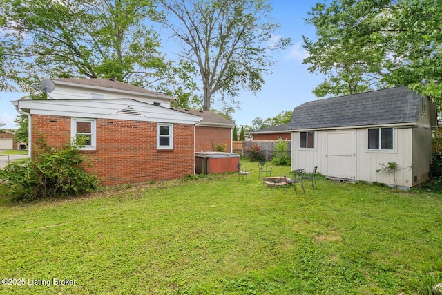 2603 Ballad Blvd, Jeffersontown, KY 40299 - view of yard featuring a fire pit and a hot tub