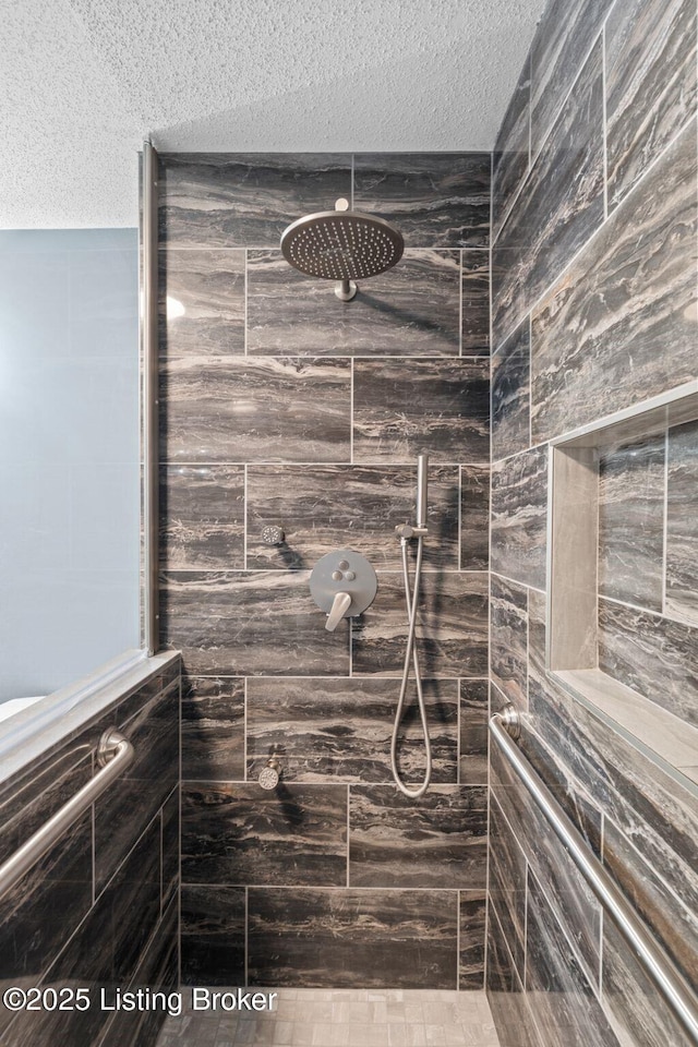 126 Deep Springs Dr, Bardstown, KY 40004 - full bath with a textured ceiling and a tile shower