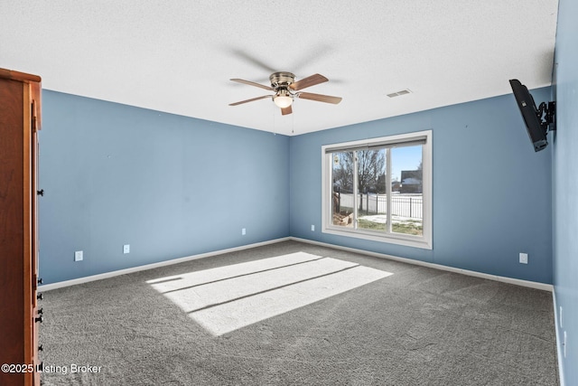 126 Deep Springs Dr, Bardstown, KY 40004 - carpeted spare room with a ceiling fan, baseboards, and a textured ceiling
