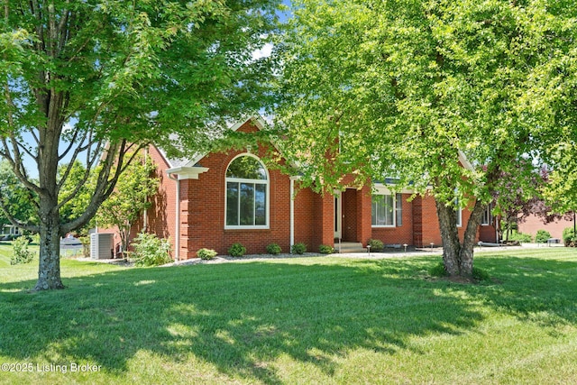 126 Deep Springs Dr, Bardstown, KY 40004 - view of property hidden behind natural elements with a front yard and brick siding