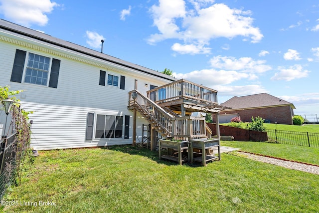 126 Deep Springs Dr, Bardstown, KY 40004 - rear view of property featuring a deck and stairs