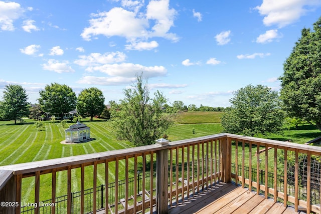 126 Deep Springs Dr, Bardstown, KY 40004 - wooden terrace featuring a yard