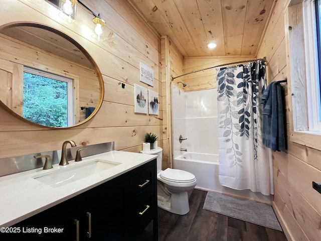 LOT3 Twin Arch Rd, Stanton, KY 40380 - bathroom featuring wooden walls, wood ceiling, wood finished floors, toilet, and vanity