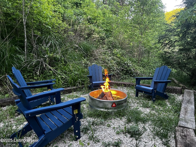 LOT3 Twin Arch Rd, Stanton, KY 40380 - view of yard with a fire pit and a view of trees
