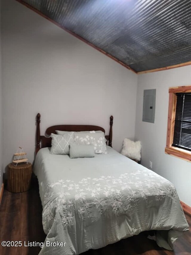 41 Hidden Valley Ln Unit B, Hudson, KY 40145 - bedroom featuring electric panel, wood finished floors, and crown molding