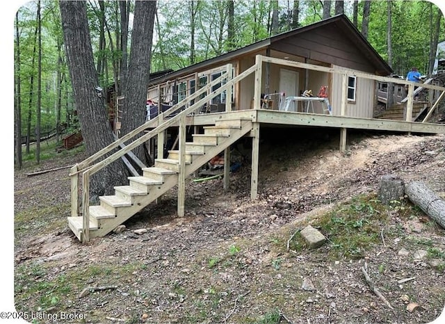 41 Hidden Valley Ln Unit B, Hudson, KY 40145 - rear view of house featuring stairs and a deck