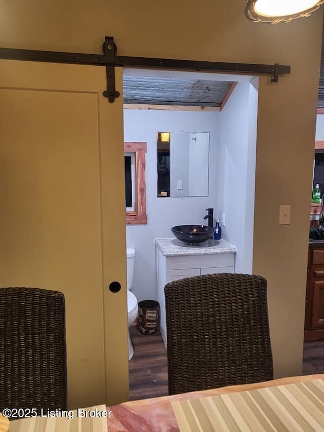 41 Hidden Valley Ln Unit B, Hudson, KY 40145 - bathroom with a sink, wood finished floors, and toilet