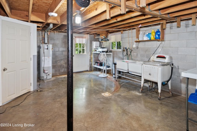3297 E Gap Hill Rd, Cub Run, KY 42729 - below grade area with water heater