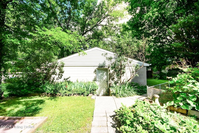 4714 Burkley Ave, Louisville, KY 40214 - view of green lawn featuring an outbuilding