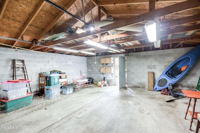 4714 Burkley Ave, Louisville, KY 40214 - below grade area featuring concrete block wall