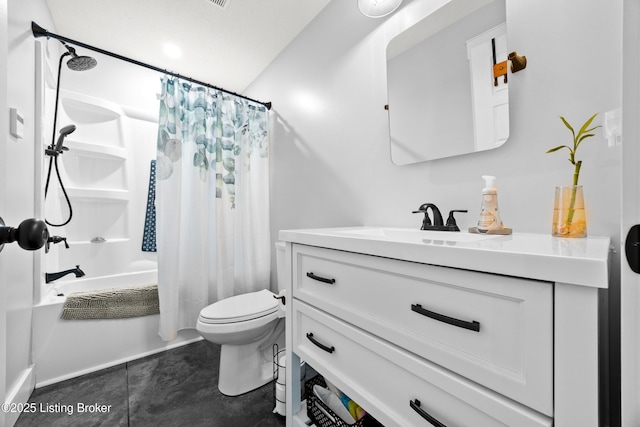 37 Lazy J Ln, Brandenburg, KY 40108 - full bath featuring vanity, toilet, and shower / bath combo with shower curtain