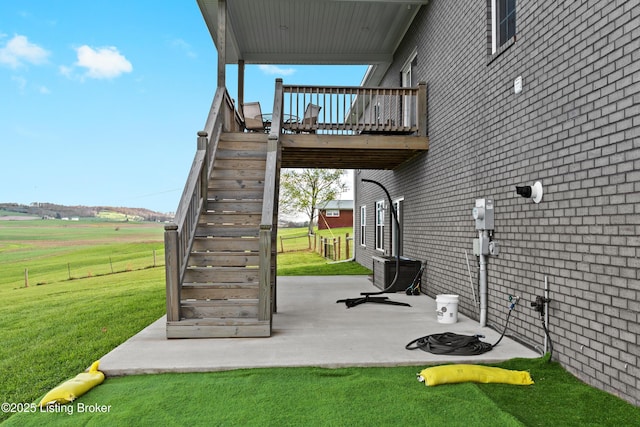 37 Lazy J Ln, Brandenburg, KY 40108 - view of patio with stairs and a wooden deck