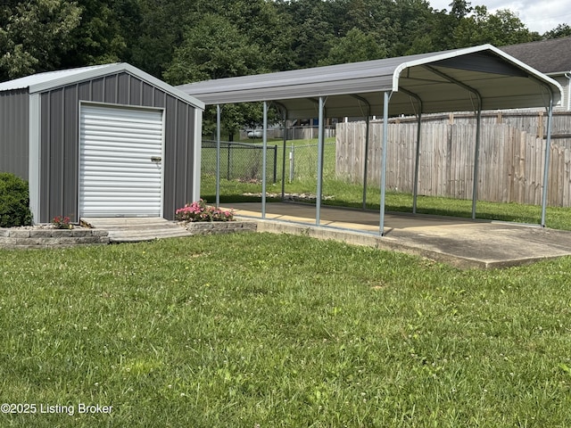 106 Hunter Ln, Brandenburg, KY 40108 - view of car parking with a shed