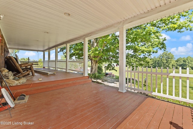 13429 Anneta Rd, Leitchfield, KY 42754 - view of wooden deck
