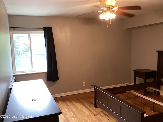 1815 Gardiner Ln Unit A9, Louisville, KY 40205 - bedroom with light wood finished floors and a ceiling fan