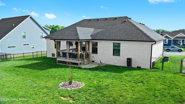 213 Elegance Way, Elizabethtown, KY 42701 - rear view of property with a shingled roof and brick siding