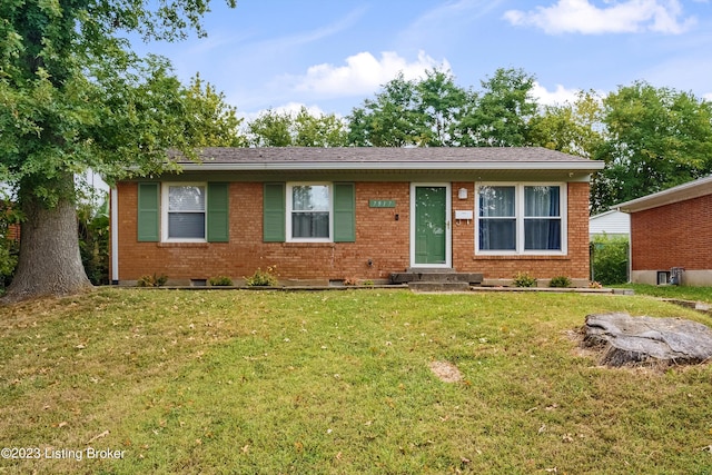 7917 Edsel Ln, Louisville, KY 40291 - view of front of house featuring brick siding, a front lawn, and entry steps
