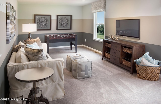 6512 Fair Ridge Ln, Louisville, KY 40291 - carpeted living area with baseboards