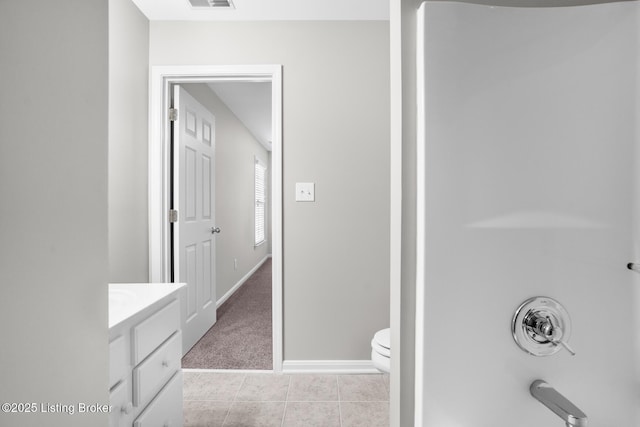 10121 Cave Creek Rd, Louisville, KY 40223 - full bathroom featuring toilet, vanity, tile patterned flooring, and baseboards