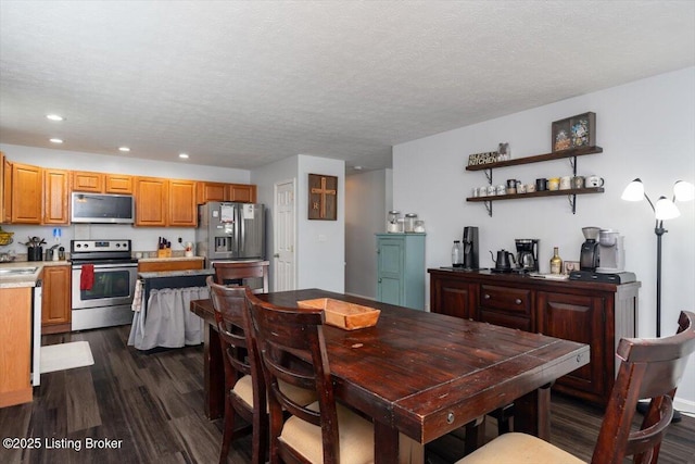 254 Persell Rd, Bedford, KY 40006 - dining room with dark wood-style floors and recessed lighting