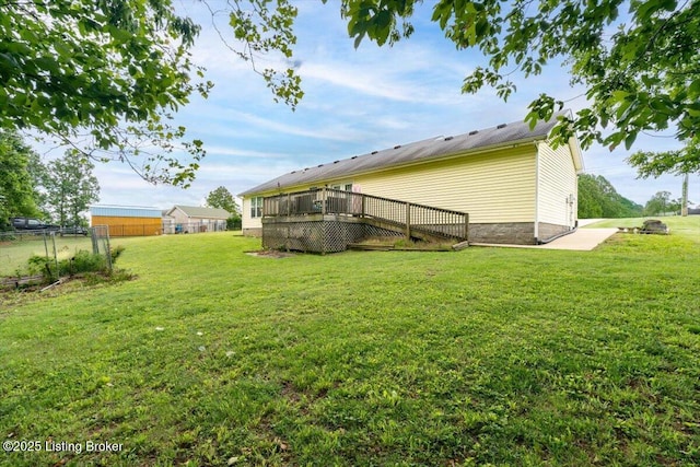 254 Persell Rd, Bedford, KY 40006 - view of yard featuring a deck