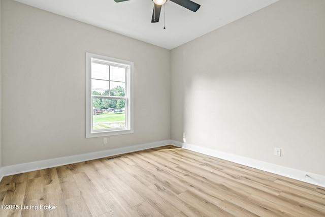 5311 Lee Ave, Crestwood, KY 40014 - empty room with wood finished floors, baseboards, and a ceiling fan
