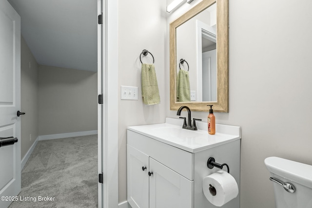 5311 Lee Ave, Crestwood, KY 40014 - half bathroom with vanity, toilet, and baseboards