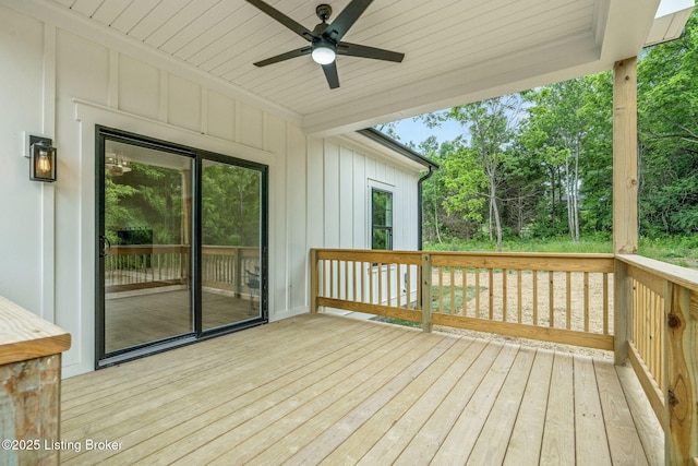 5311 Lee Ave, Crestwood, KY 40014 - wooden deck with a ceiling fan