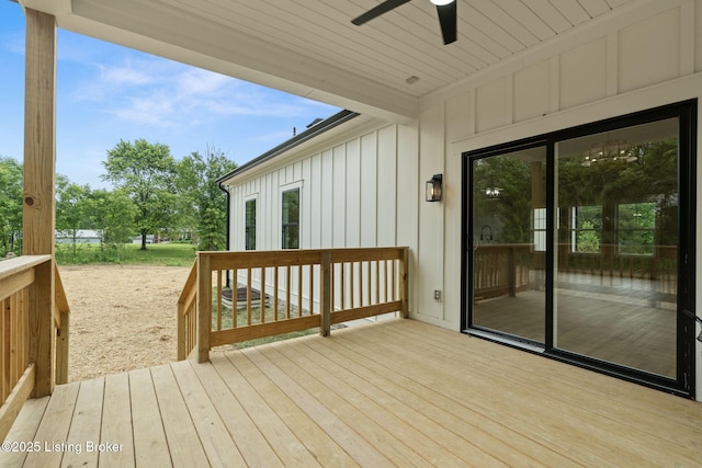 5311 Lee Ave, Crestwood, KY 40014 - wooden terrace with ceiling fan
