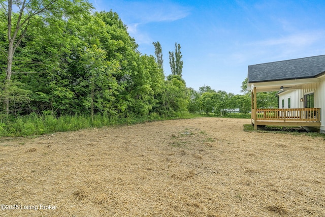 5311 Lee Ave, Crestwood, KY 40014 - view of yard with a wooden deck and french doors