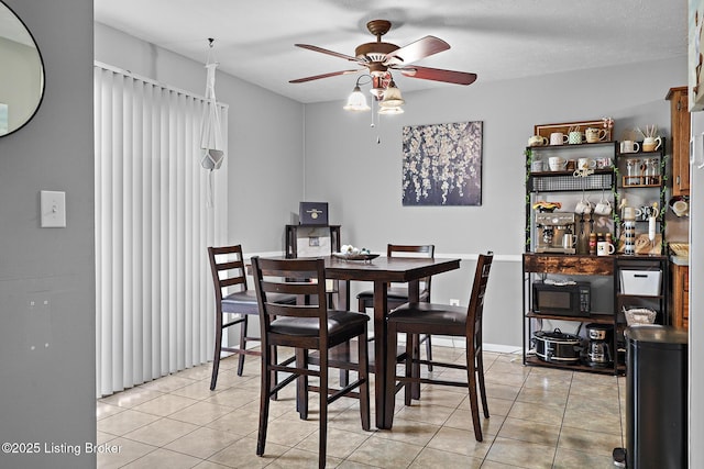 3104 Valleyside Ct, Louisville, KY 40214 - dining area featuring a ceiling fan and light tile patterned flooring