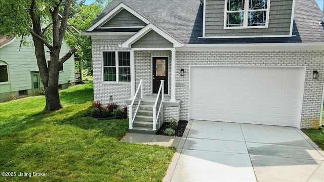 6702 Shirley Ave, Louisville, KY 40059 - view of front facade featuring brick siding, roof with shingles, driveway, and a front lawn